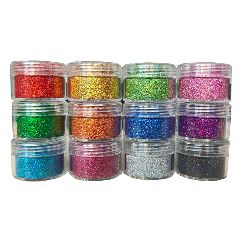 10g/bottle High Quality Laser Glitter Powder Multi Color Glitter Powder for Christmas Decorations Paintings Epoxy Resin