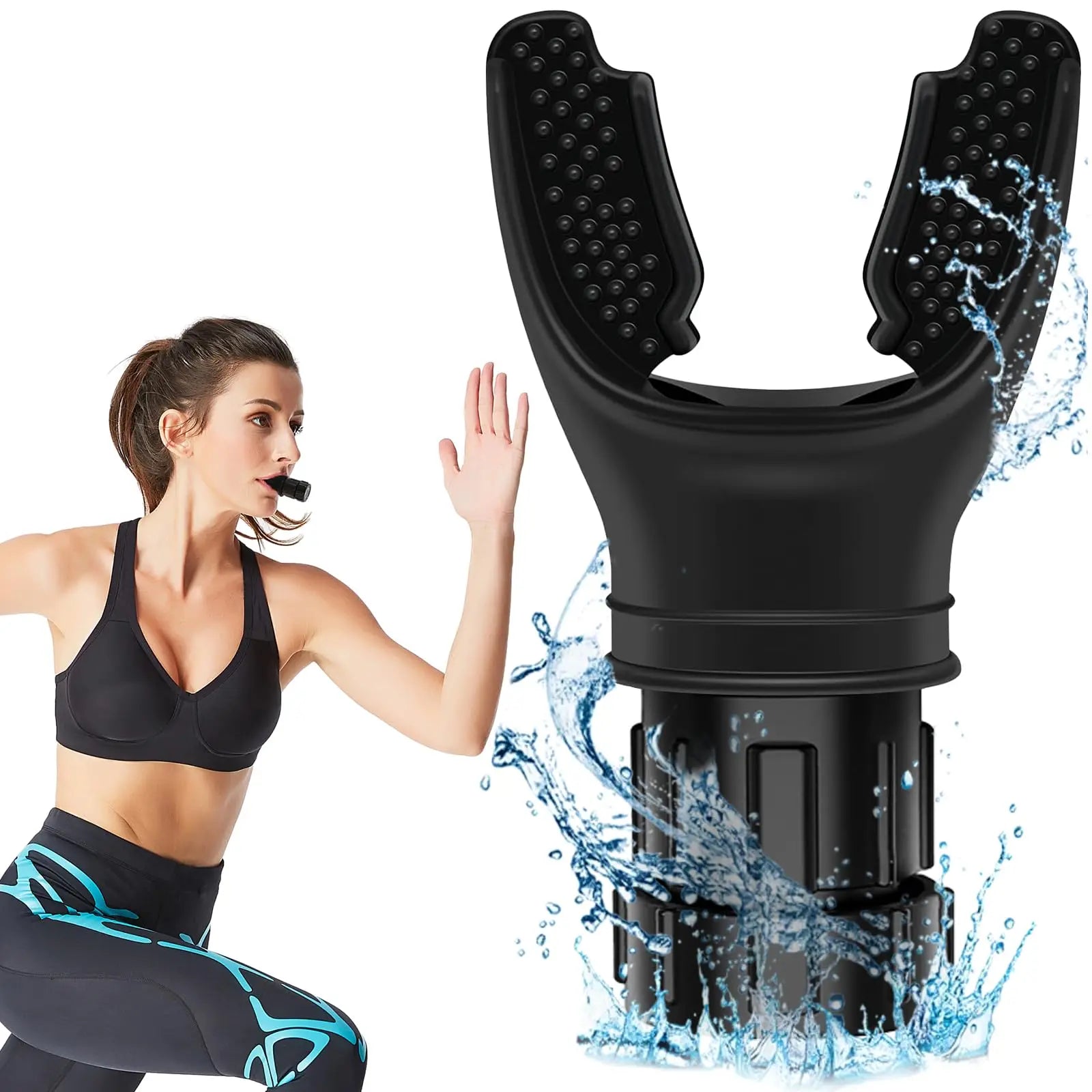 High Grade Portable Silicone Respiratory Trainer Sports & Entertainment Breath Trainer Adjustable Resistance for Lung Exercise