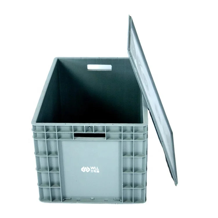EU 600*400*340mm Solid Box Plastic Storage Crate Recyclable Transport Container