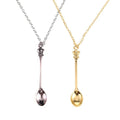 G83 Accessories Crown Mini Tea Spoon Classical Necklaces Spoon Women Necklace