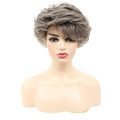 X-TRESS Factory Price Curly Grey Colored Synthetic Hair Wigs for Women 9" Short Machine Made Natural Hair Wigs for Hair Vendors