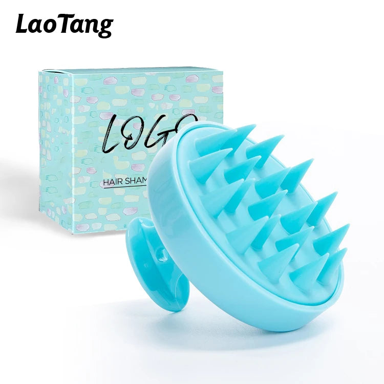 2025 Custom Logo Compact Soft Bristle Shower Head Scalp Massager Waterproof Hair Brush Cushion Vent Popular for Home Use