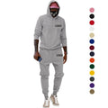 OEM 2PCS Outfits Men's Sports Tracksuits Logo Printed Long Sleeve Hoodies and Sweatpants Fall Winter Sweatsuit Men Clothings