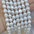 100% Nature Freshwater Pearl in Strand  9 mm Long Baroque Pearl  Available in White pink purple