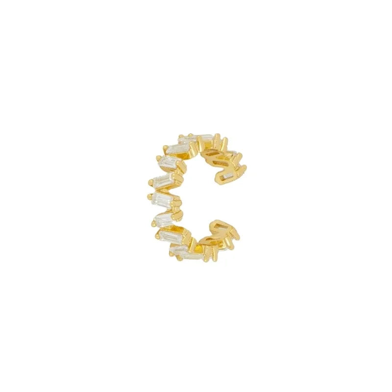 Irregular Zirconia Pave Stone Cuff Earring 2022 Trendy Jewelry