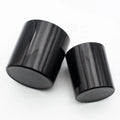 LANGXU in Stock Glossy Opaque Black Colors Cylinder Shape Straight Glass Candle Jar Glass Vessel Crystal Container With Lids