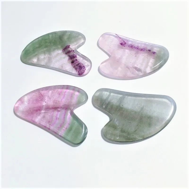 Hot Selling Gold Fluorite Heart Shape Guasha Spoon Innovative Products HZ