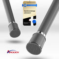 ARODDY 260-350cm Extendable 32mm Metal Steel Shower Curtain Poles No Drill Removable Black Ceiling Eco-Friendly Patented