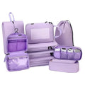 8-Piece Polyester Zipper Closure Travel Organizer Set Compression Storage Bag Clothes Shoes Unisex Custom Logo Option Convenient