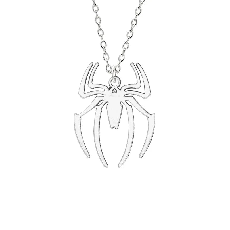 Jewelry Personality Aggressive Alloy Insect Spider Necklace Simple Retro Fashion Collar Chain for Men and Women