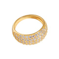 New Style Cabochon Shape with Cubic Zircon Crystal 925 Sterling Silver Ring