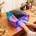 Shenzhen CometNails 2024 New Style Gradient Color LED Lamp Nail Wireless Rechargeable UV Gel Manicure Machine With Dual Light