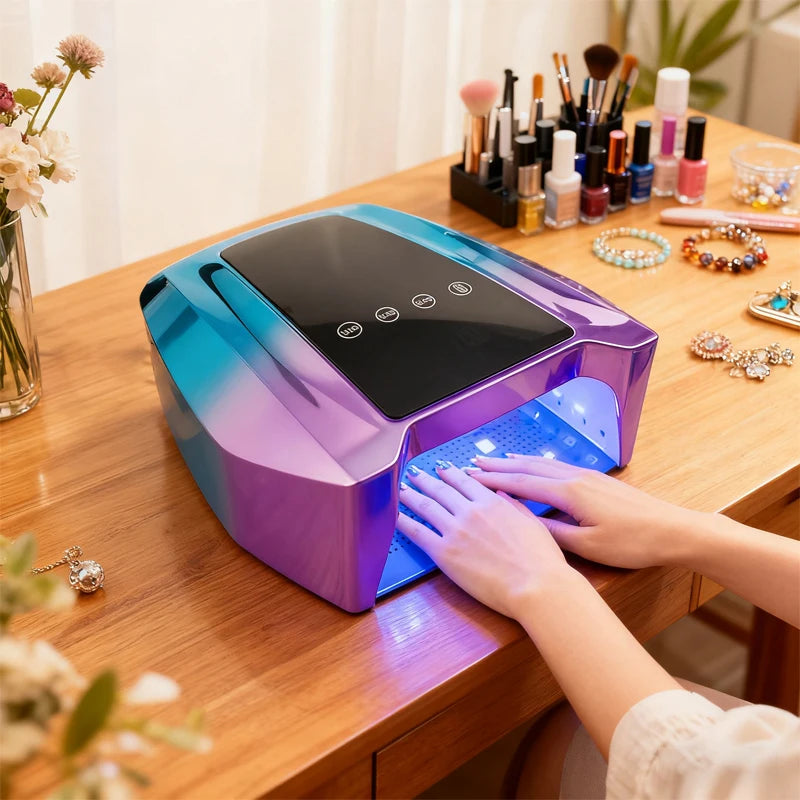 Shenzhen CometNails 2024 New Style Gradient Color LED Lamp Nail Wireless Rechargeable UV Gel Manicure Machine With Dual Light