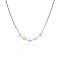 Customized Simple Ornament Enamel Name Necklace Gold Plated Stainless Steel Necklace Jewelry
