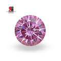 Baifu Jewelry Wholesale Price Top Quality Loose Round pink Moissanite
