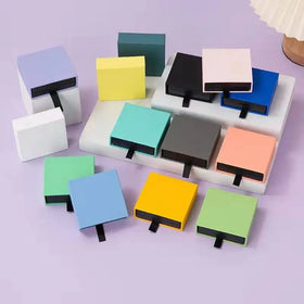 Luxury Transparent PE Film Display Jewelry Drawer Gift Box Sliding Slide for Bracelet Ring Set Elegant Packaging for Jewelry