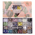 Hot Sale 21-grid Boxed Nail Pearl Diamond Flat Glass Special-shaped DIY Nail Accessories Rhinestones AB Nail Stones