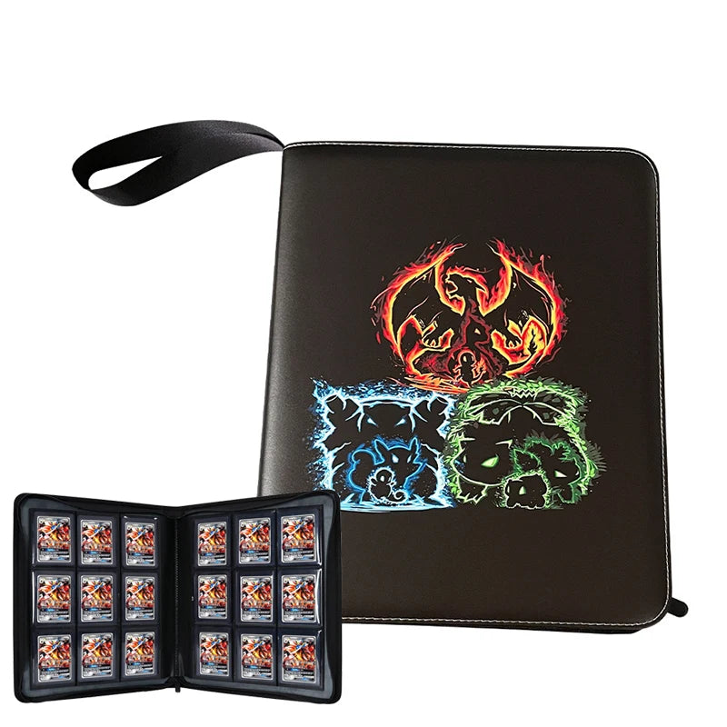 Premium 9-Pockets Book Toploader Card Binder Unique PU Leather Custom Printing Trading Album Colorful Business Card Book