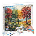 N-2561 DIY Diamond Painting Kit Soft Canvas AB/Crystal/Fairy Dust/pearl Scenery Portrait Printed Full Resin Diamond Painting