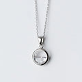925 Sterling Silver CZ Zircon Women Wedding Pendant Necklaces
