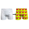 Men's Breathable Custom Color Seamless Eco-Friendly Boxer Briefs for Sublimation Valentine's Day Print Patterns Machine-Washable