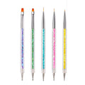 Whosale Custom Dual Ended of 3d Nail Brushes Nail Art Brush Polish Dotting Pen Tool Design Liner Set