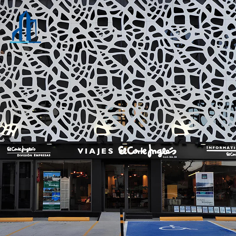 Perforated Panel Aluminum Punching Facade Cladding  Metal Screen for Building Construction Decoration
