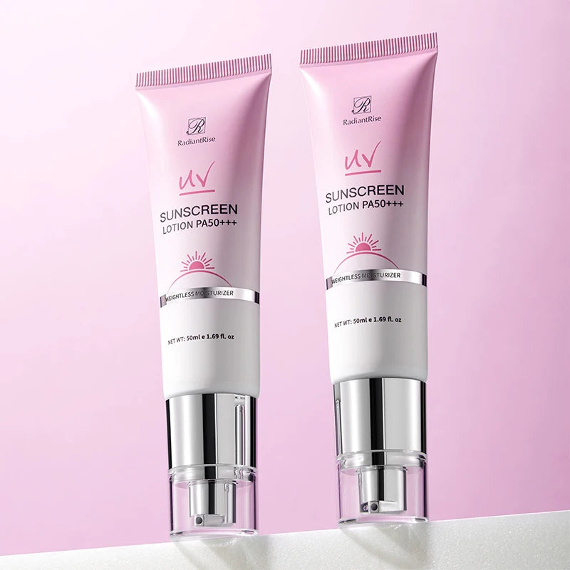 Vegan SPF50 PA+++ 50g/1.76oz Broad-Spectrum Moisturizing Sunscreen Cream UVA UVB Protection Brightening Hydrating All Skin Types MegaBDM