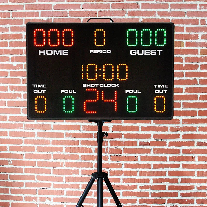 CHEETIE Portable Sport Scoreboard LED HOME GUEST Scores Display 14s 24s Shot Clock Basketball Scoreboard