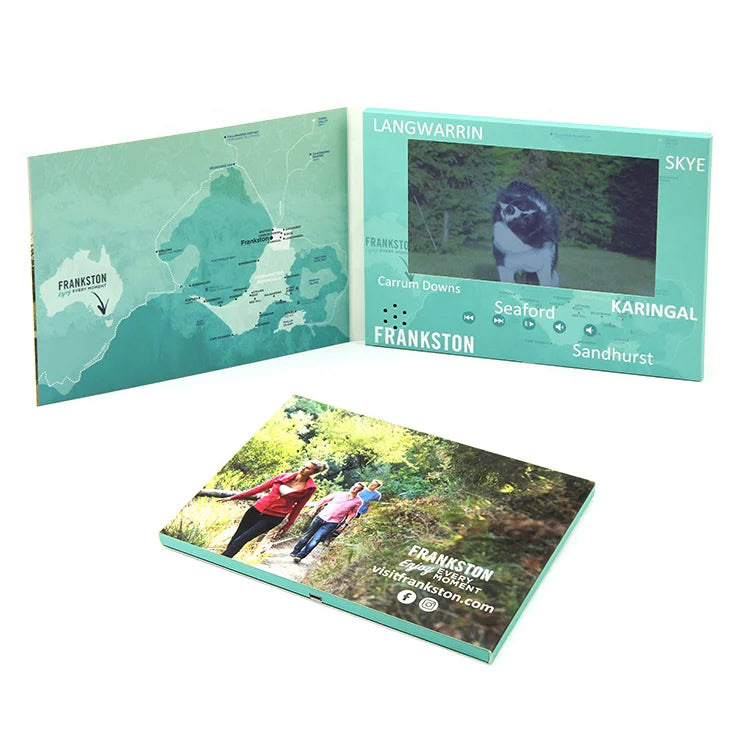 New Hot Selling Products Customized High Resolution Electronic 7 Inch Book Greeting Cards Lcd Mailer Video Brochure
