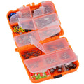 WEIHE 165Pcs Fishing Accessories Set Swivels Stoppers Hooks Fish Lures in Storage Box Fishing Tackle Gear Equipment Pesca