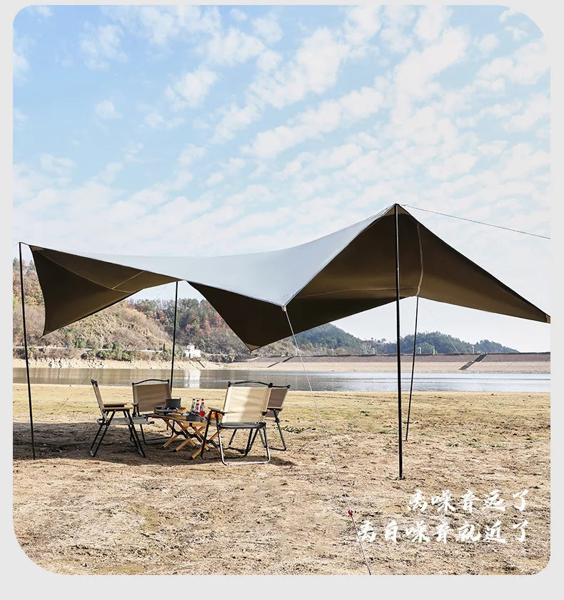Mingchan 440*450cm  Rainproof Waterproof Rain Fly Hammock Tent Tarp
