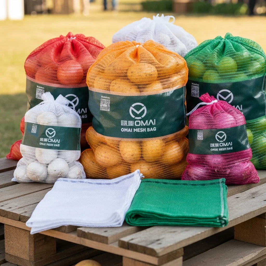 Agricultural Packaging Wholesale Food Grade Polypropylene PP Woven Leno Mesh Bags for Onion Potato Vegetables Packing