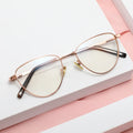 2024Anti Blue Light UV 400 Designer Glasses Stainless Steel Acetate Tips Unisex Silver Computer Glasses