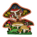 Popular Mushroom Art Home Decor Laser Cut Plywood  5 Layer Mushroom Display for Table Decoration