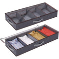 Large Space Saver Durable Fabric Underbed Storage Containers Under Bed Storage Bags with Removable Divider for Blankets Clothes