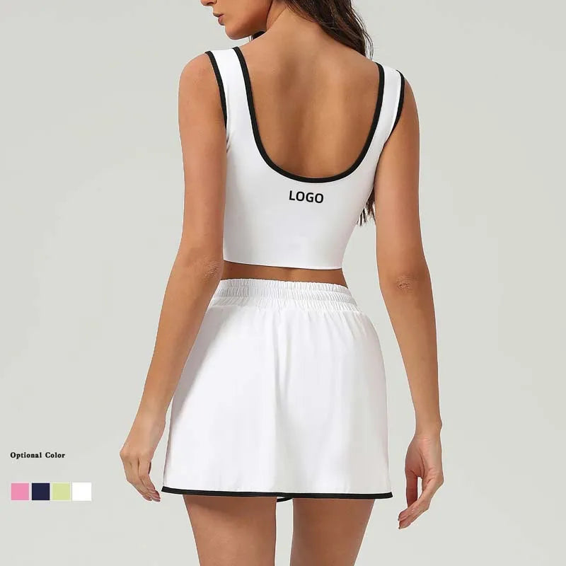 JY Yoga Short Skirt Women Sports High Waisted Short Skirt Comfortable Breathable Belt Safety Pants Pocket Tennis Yoga Golf Skirt