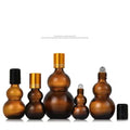 Wholesale 20ml 30ml Amber Glass Bottles Dropper Gourd Shape for Face Cream and Mascara Empty Essential Oil Cosmetic Use
