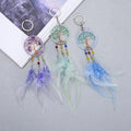 Crystal Dreamcatcher Keychain Bohemian Tree of Life Charm with Feather for Spiritual Gifts on Birthdays Weddings Anniversaries