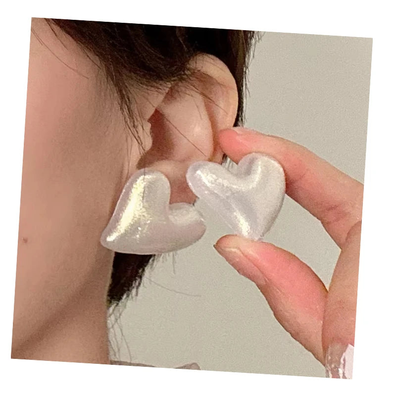 VKME Fashion New Colorful Heart Acrylic Earrings for Women Jewelry