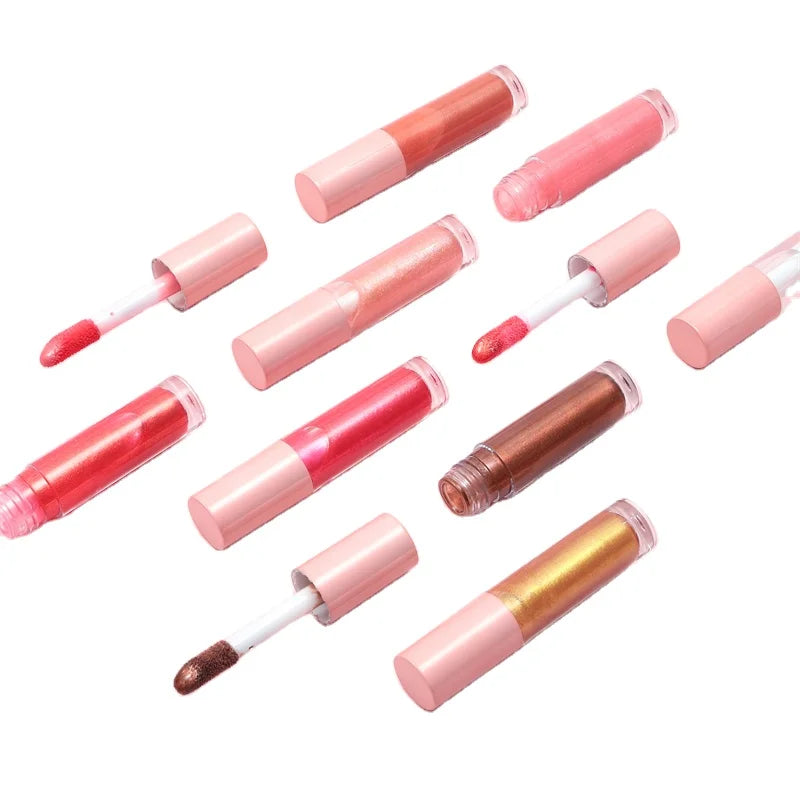 Custom Color Thick Clear Wholesale Vendor in Bulk Pigment Liquid Glossy Metallic Private Label Natural Lip Gloss
