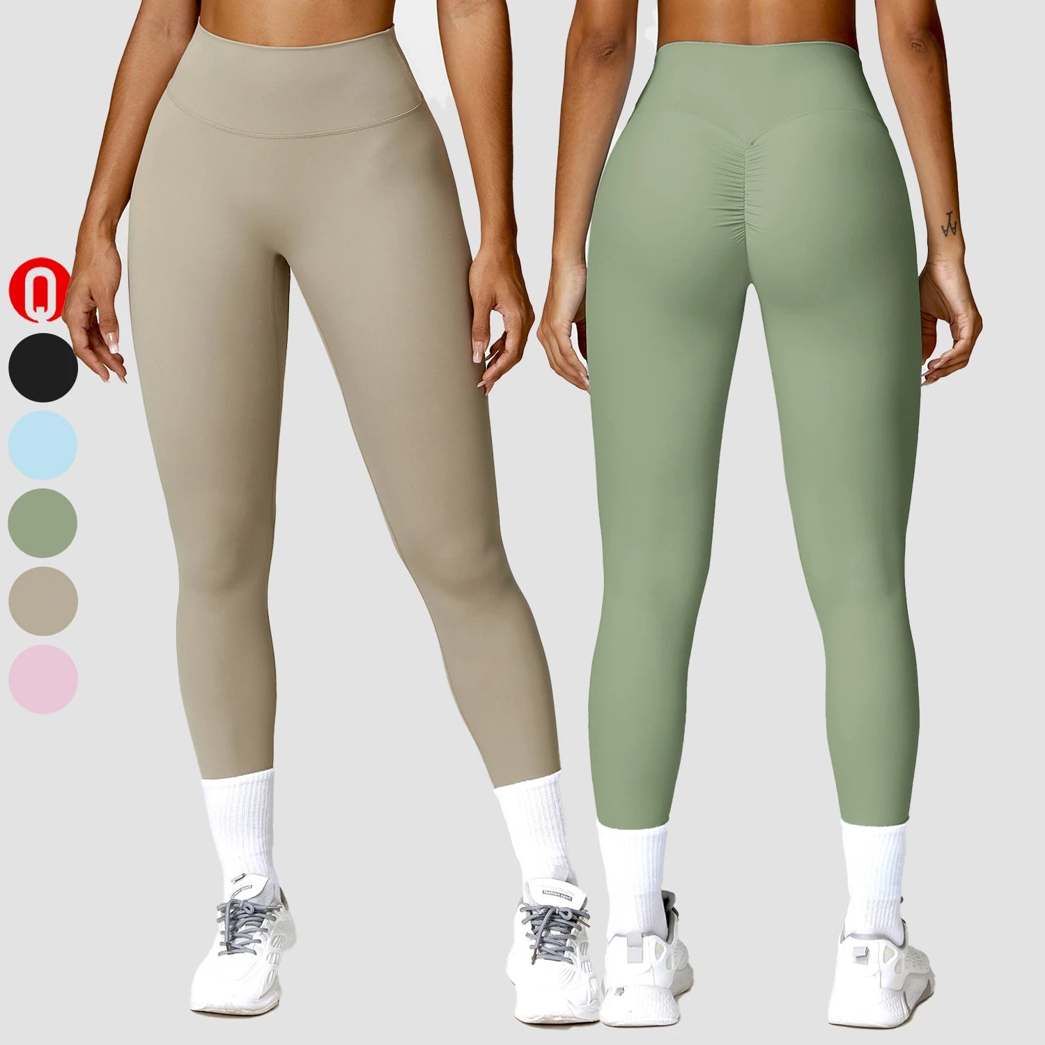 Breathable Soft High Waist Sport Yoga Pant Workout Push up Scrunch Butt Gym Fitness Leggings for Women