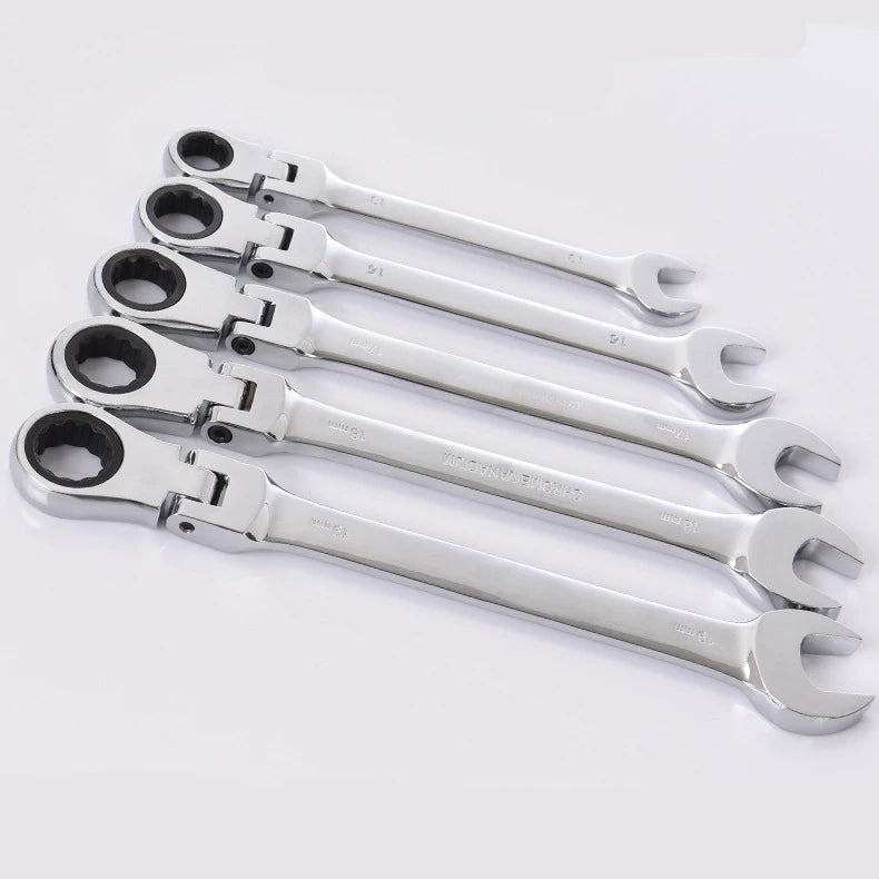 Key Ratchet Spanner 6-19mm Key Ratchet Set for Car Repair Tools Multifunction Wrench Adjustable Spanner