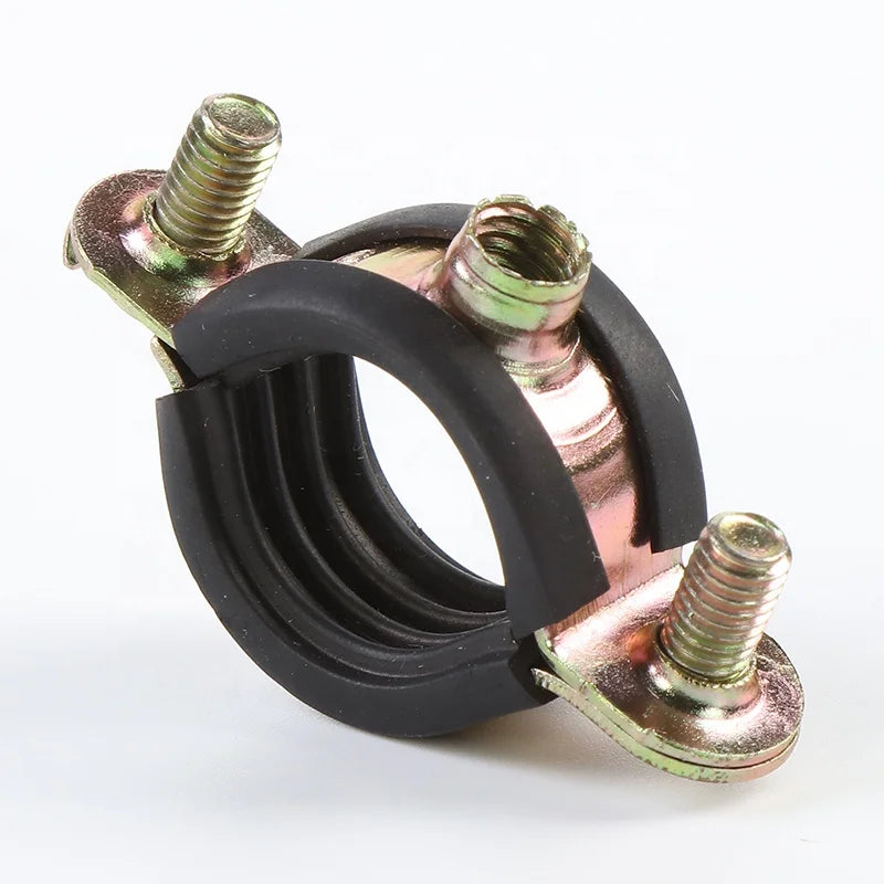 2025 Factory  PVC  Range Copper Concrete Pump Rubber Pipe Clamp of  Quick Pipe Clip M6 Double Pipe Supporting With Outer Rubber