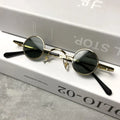 European and American Ultra Small Frame Men's Hanging Nose Glasses Rock Round Women Sunglasses