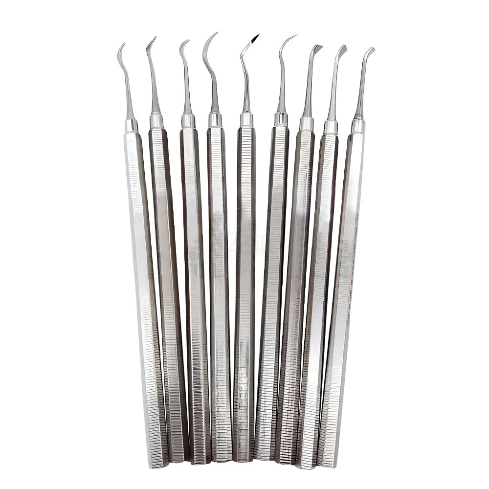 Dental Instruments Hand Operated Scalers  Gingival and Periodontal Cleaning Calculus Scaler  Practicing Examination 6 Pieces/set