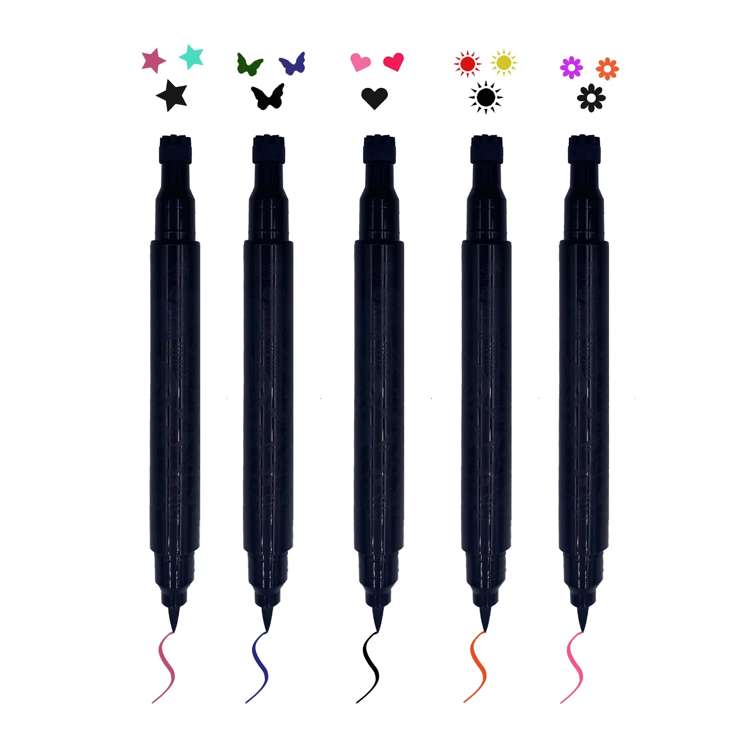 No Logo Double-Headed Waterproof Mineral-Based Eye Liner Pen Liquid Gel Form for Winged Eye Effect Makeup Colored Eyeliner Stamp