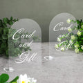 Luxury Foil Elegant Restaurant Table Place Card 1mm Acrylic Wedding Table Numbers With Base Name Card Holder