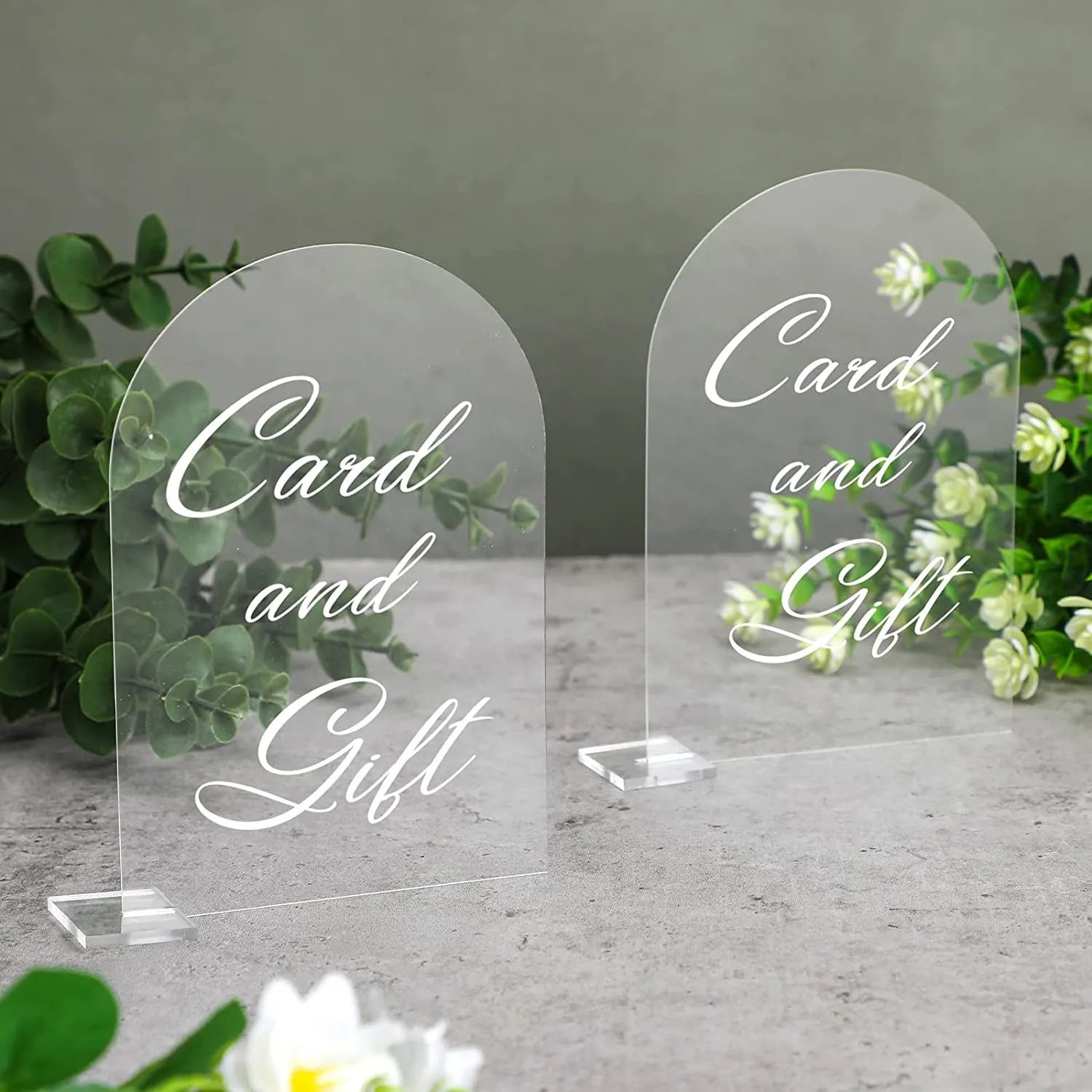 Luxury Foil Elegant Restaurant Table Place Card 1mm Acrylic Wedding Table Numbers With Base Name Card Holder