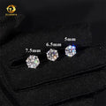 Luxury Jewelry Classic Mossanite Screw Back Earrings  925 Sterling Silver VVS Moissanite Diamond Ear Stud for Men Women